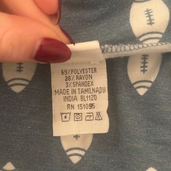 Copper Pearl Football Print Hat and Swaddle Blanket Set - Picture 4 of 4